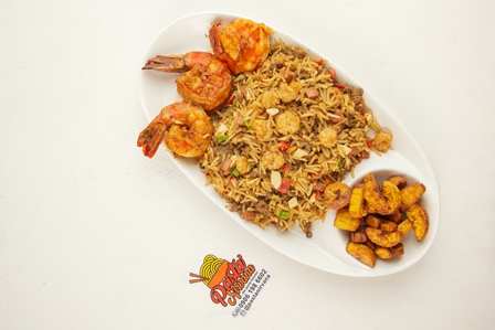 Nigerian fried rice combo 